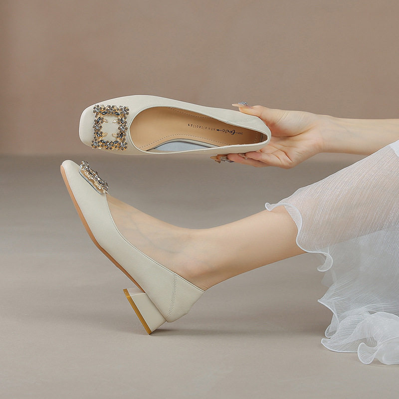 粗跟软皮奶奶鞋女2026春秋新款晚晚风温柔鞋低跟法式皮鞋方头单鞋,女鞋,浅口单鞋,淘宝优惠券,粉丝福利购,淘宝优惠卷