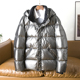 尾货秋冬加厚保暖连帽羽绒服外套潮 外贸男装 加绒加厚 可脱卸帽