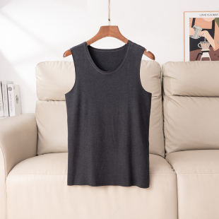 舒适百搭保暖背心秋衣宽松无痕纯色马甲打底衫 纯色款 内搭神器