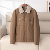 男保暖休闲外套撤柜男装 宽松百搭潮流冬季 日常舒适 翻领羽绒服