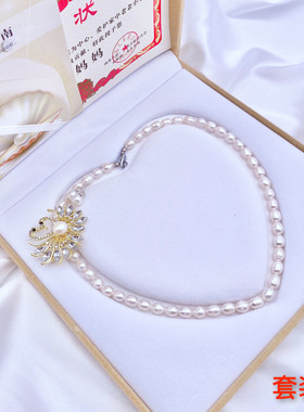 吊坠款节日礼物珍珠项链送妈妈