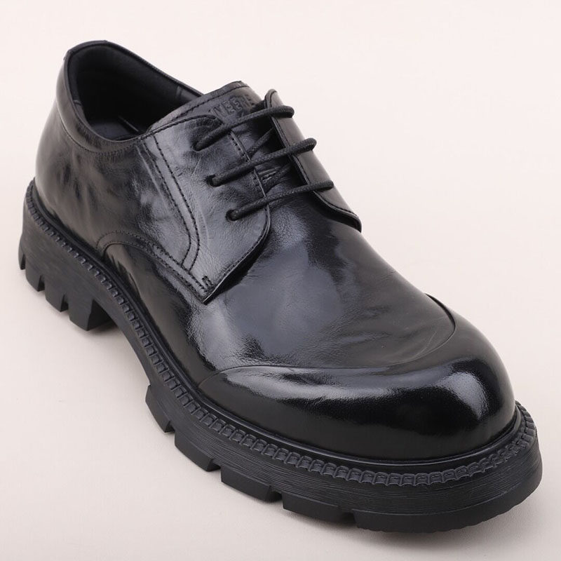 高端品质正装皮鞋男英伦时尚舒适商务休闲鞋轻软厚底宽脚大头皮鞋