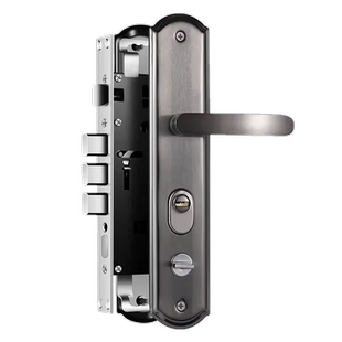 防盗门门锁家用通用型门把手上提反锁大门锁具套装室内铁门房门锁