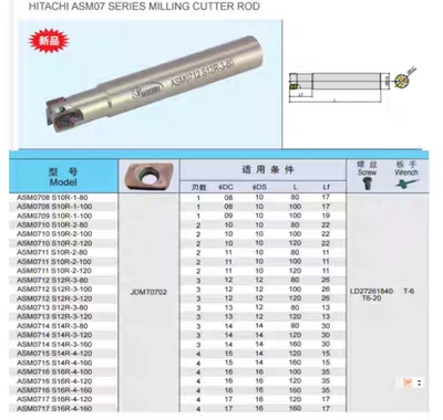 ASM07小径刀杆装日立JDMT0702刀片替代钨钢刀热处理中光开粗使用