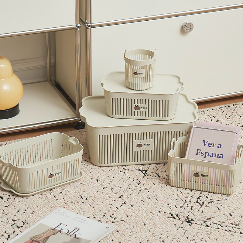 日式收纳筐家用卧室桌面储物篮