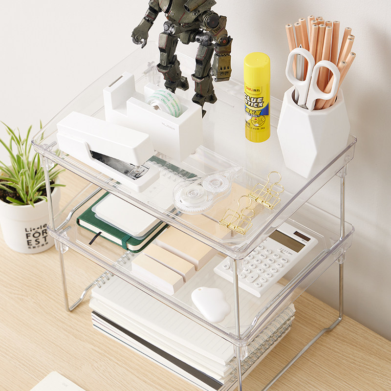 D+桌面桌面亚克力置物架可叠加