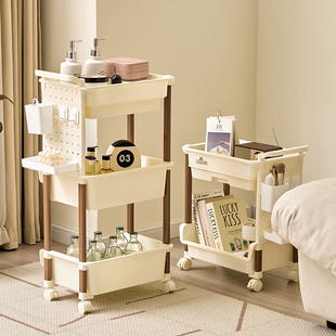 小推车置物架家用客厅洞洞板零食收纳架厨房多功能储物架收纳神器