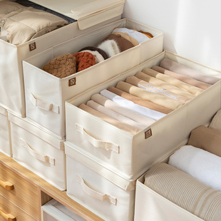 衣服收纳箱家用布艺衣物整理盒衣柜收纳箱分层神器折叠收纳整理箱