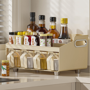 厨房调料置物架多功能调料架油盐瓶罐置物架台面餐具整理架刀架