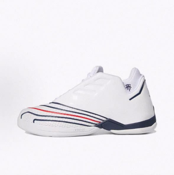 adidas  漆皮合成革人造革TPU  中帮 实战篮球鞋 男款