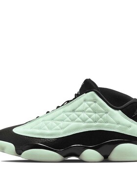 【布布】 Jordan 复古篮球鞋 黑色 绿色 低帮 Air 13 Retro Low