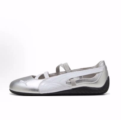 PUMA彪马 speedcat Ballet 平跟  低帮 生活休闲鞋 女款 银白