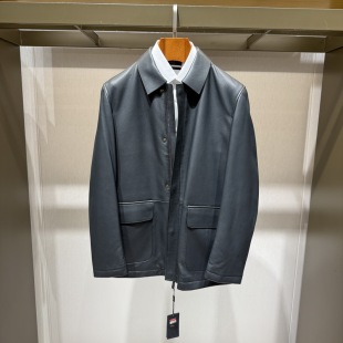 Satchi沙驰秋冬男装 羊皮革加内胆皮衣外套88RHA8371008专柜14800