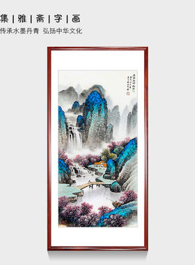 玄关走廊装饰画 杨炳钧手绘真迹聚宝盆风水画 现代简约客厅装饰画