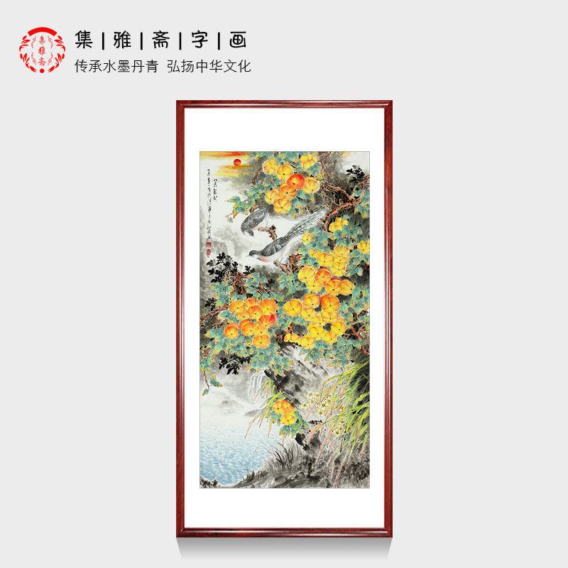 事事如意国画花鸟韦仲传原创手绘真迹写意花鸟画客厅办公室装饰画