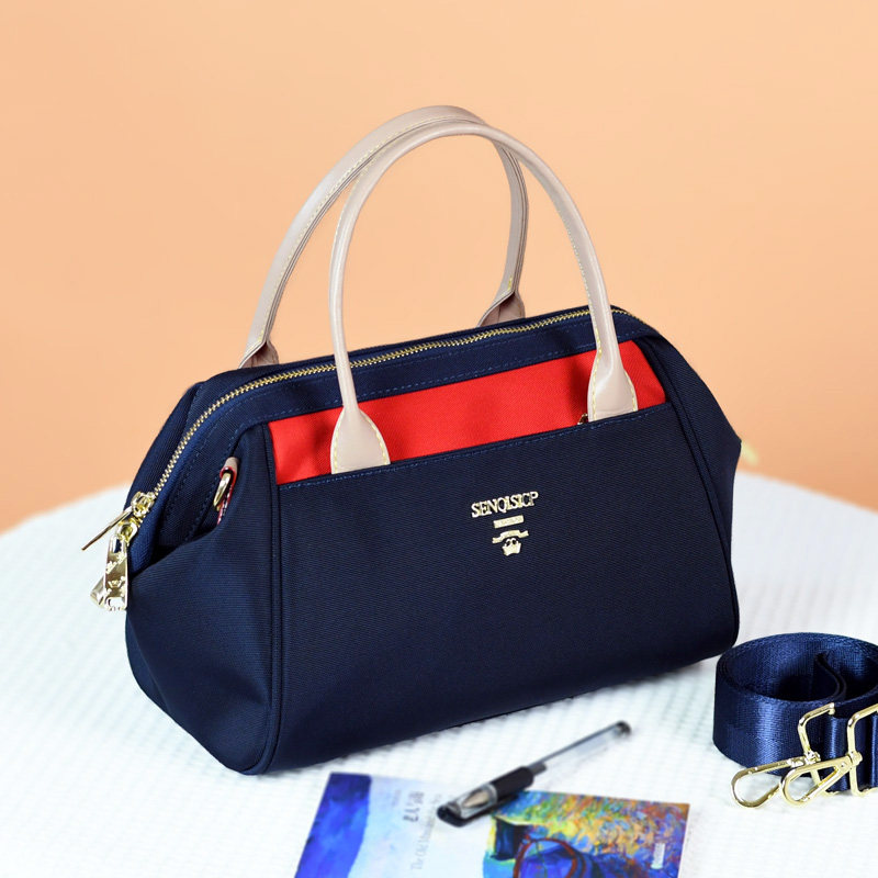 高级感牛津布手提包女2025新款尼龙撞色贝壳包时尚休闲单肩斜跨包,箱包皮具/热销女包/男包,通用款女包,淘宝优惠券,粉丝福利购,淘宝优惠卷