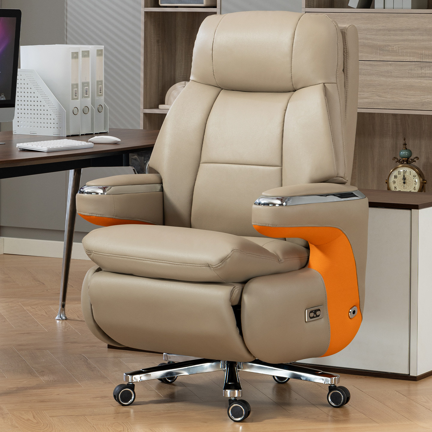 电动老板椅高端电脑椅舒适久坐办公椅午休可躺家用沙发椅子书房椅