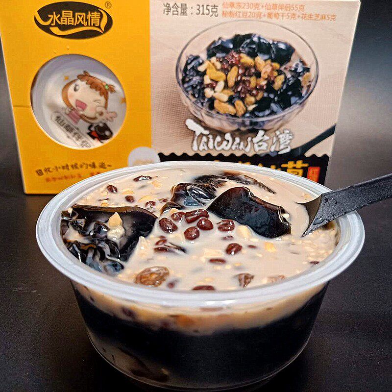水晶风情台湾烧仙草果冻布丁奶茶即食低脂清凉消暑夏天零食礼盒装