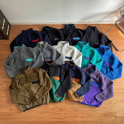 Pata无标平替 山系户外美式复古摇粒绒抓绒衣套头卫衣保暖外套潮