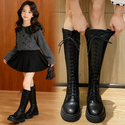 colorelegant女童春秋长靴白色