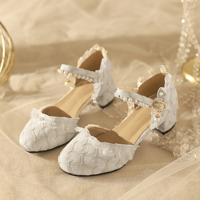 女童高跟鞋2024春夏新款汉服鞋小女孩公主鞋儿童国风古代仙女单鞋