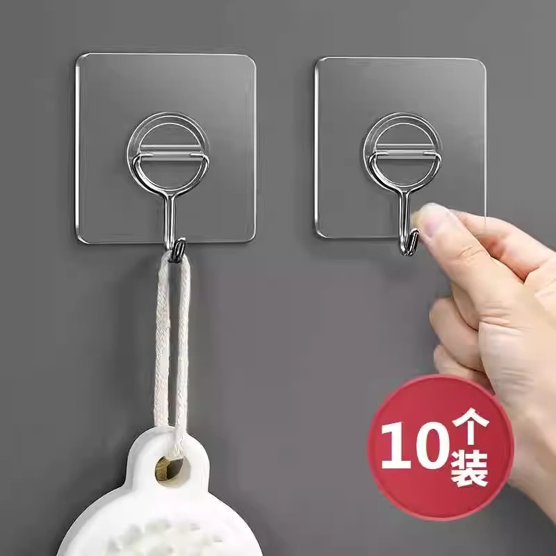 日本无痕挂钩卫生间厨房浴室免打孔强力承重纳米胶粘钩家用挂衣钩