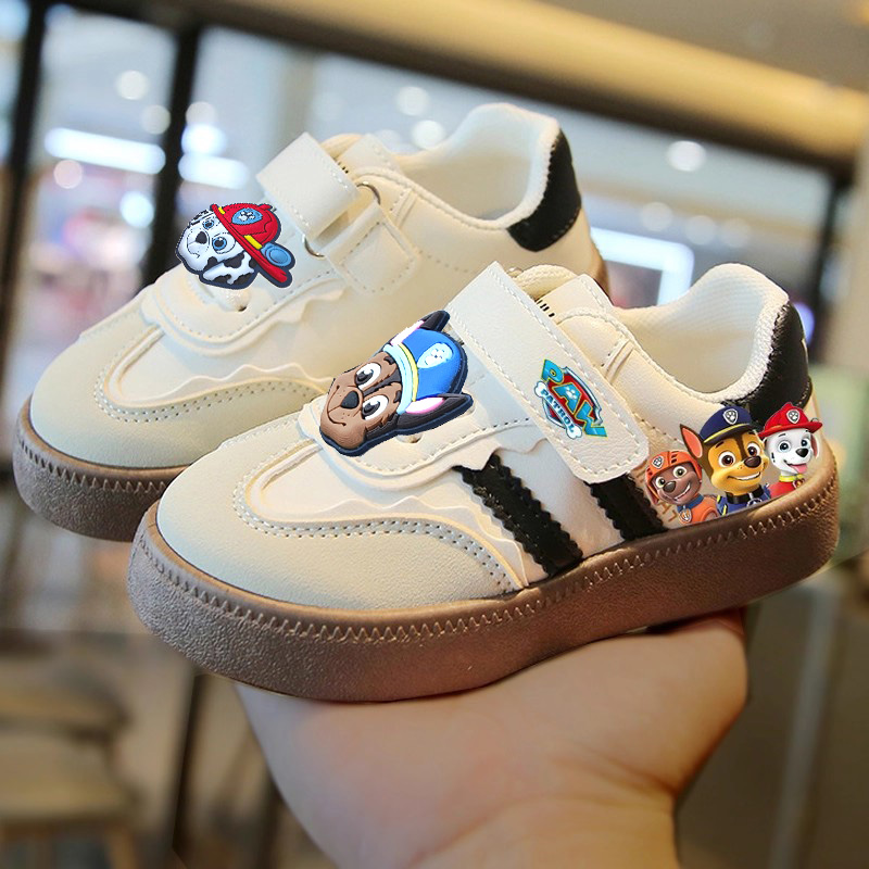 儿童德训鞋2025春秋男童运动鞋休闲板鞋女童小白鞋软底宝宝阿甘鞋