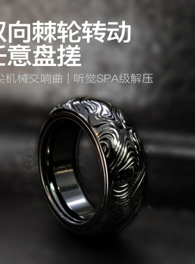 edc解压戒指棘轮金属指环玩具