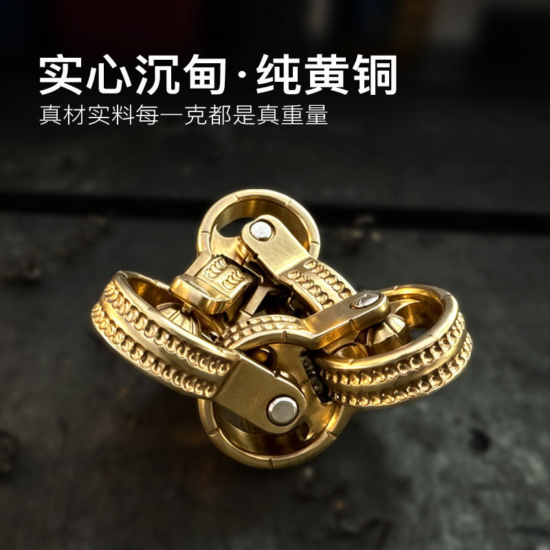 莫比乌斯环解压玩具无限转动金属edc大师机械办公室手把件神器盘图片