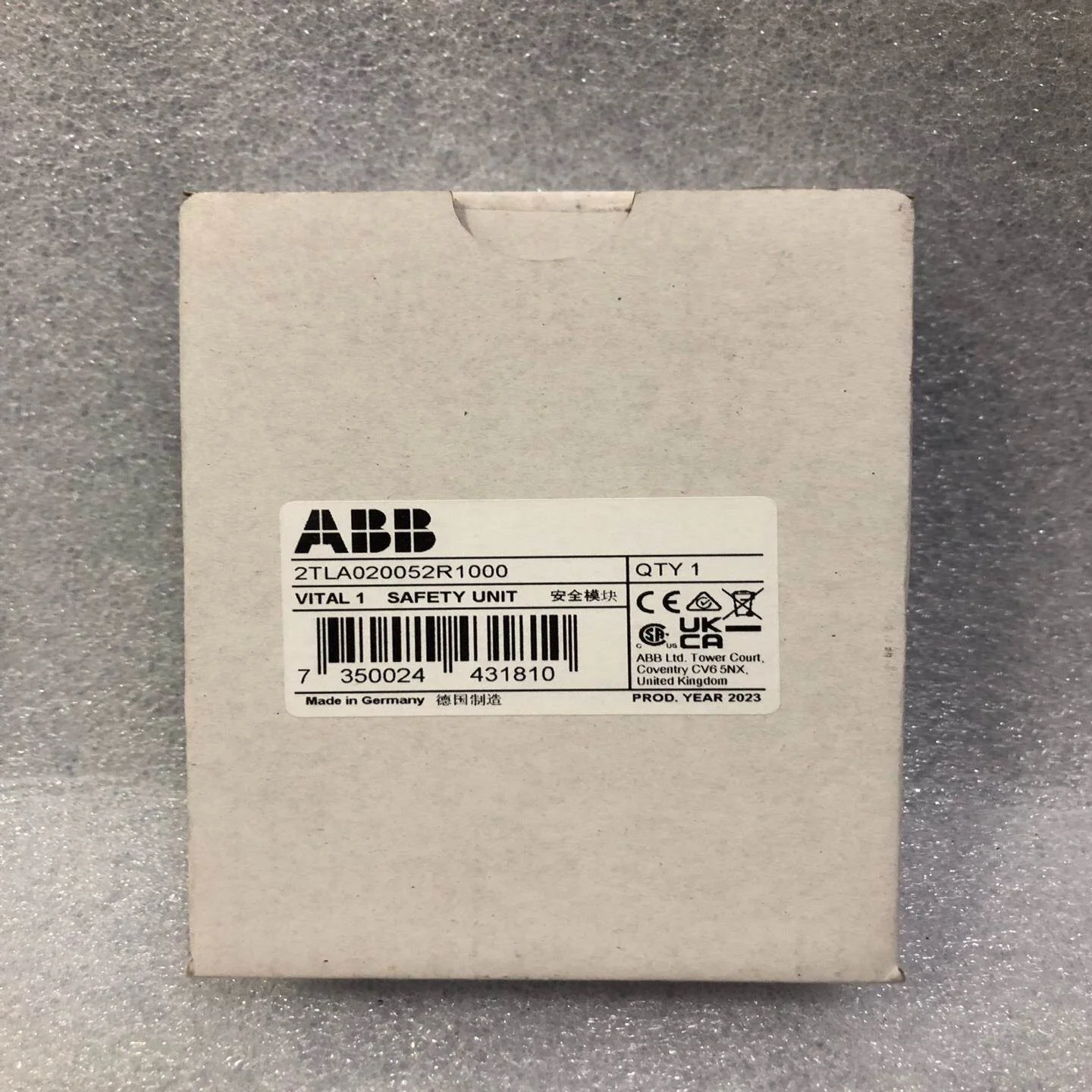 非实价议价议价【工控自动化】ABB安全继电器VITAL 1 货号2TLA020