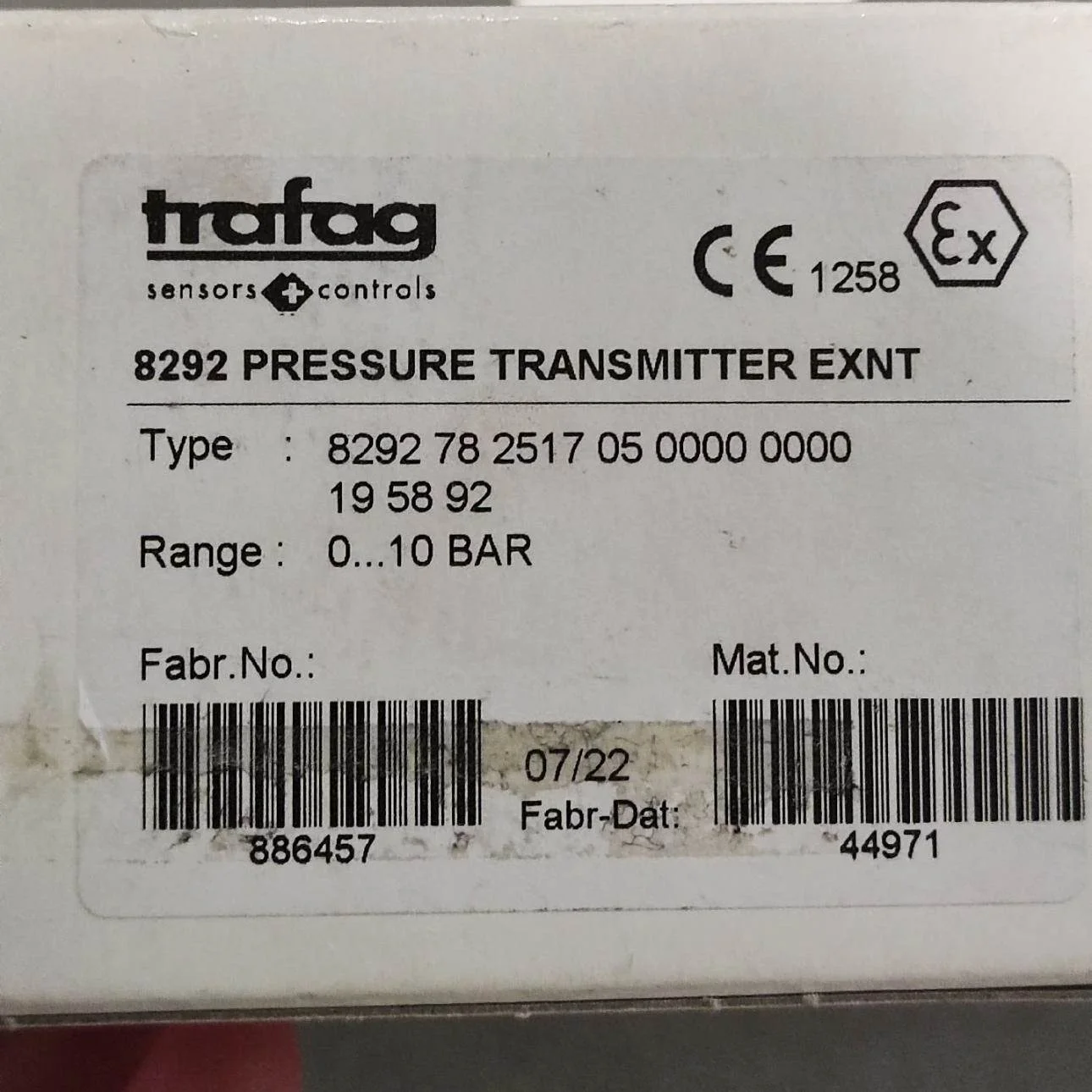 非实价议价议价trafag 8292 Pressure Transmitter非实价议价议价