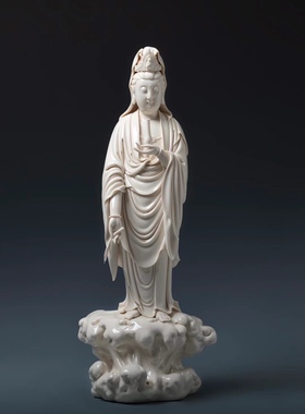 兰全盛德化陶瓷摆放仿何朝宗观音艺术人物客厅摆件工艺品艺术品