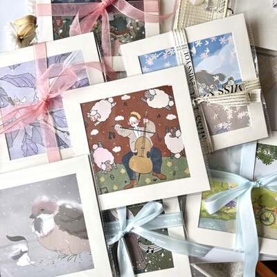 「12.27新品」方形艺术画合集1丨三月原创设计文艺浪漫装饰画礼物