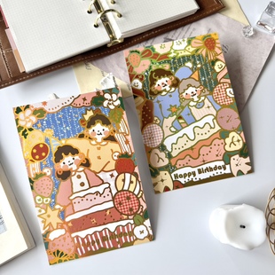 」祝你生日快樂 「3.7新品 三月原創(chuàng)6周年?duì)C金限定生日明信片卡片