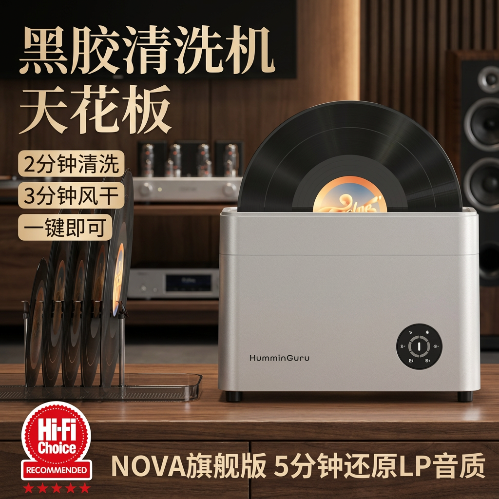 HumminGuru超声波黑胶洗碟机HG01