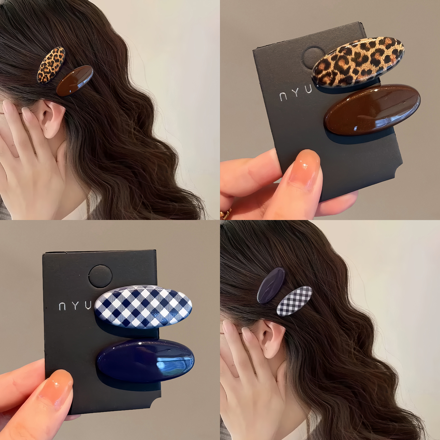 侧边无痕复古发夹女2025新款