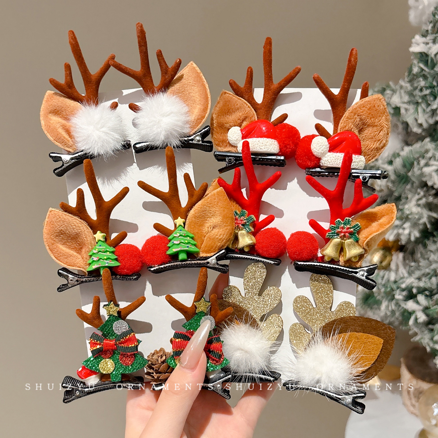 圣诞节礼物发夹可爱卡通