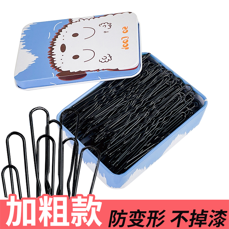 黑色一字夹女侧边刘海发夹