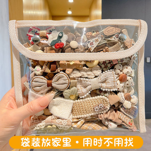 女儿童婴儿全包布发夹可爱不伤发