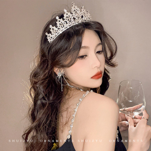 生日快乐女神水钻皇冠发箍