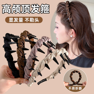 高颅顶发箍女款 带齿防滑洗脸头箍日常外戴发卡头饰 高级感2025新款