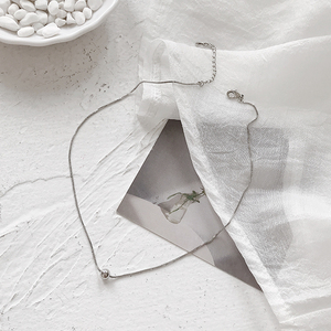 少女choker银色项链