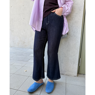 200斤显瘦弹力牛仔裤 胖mm宽松牛仔喇叭裤 春季 女装 子 木子理想大码