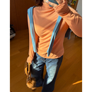 软糯弹力舒适百搭小衫 女装 内搭 木子理想大码 胖mm秋冬堆堆领打底衫