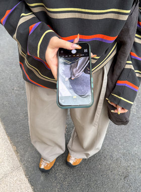 胖mm窄版气球裤木子理想大码女装春季200斤松紧腰抽绳街头休闲裤