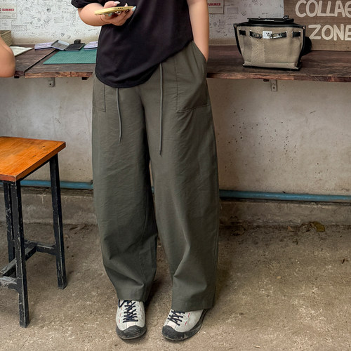 木子理想胖mm大码轻工装香蕉裤