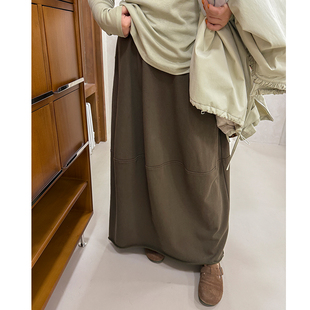 南瓜半裙 半身裙 花苞造型长款