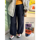 复古抓绒工装 裤 木子理想大码 胖mm冬季 女加厚松紧腰口袋卫裤 200斤