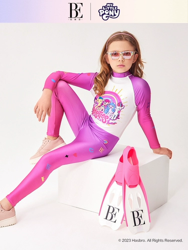 Пони, детский купальник, лонгслив, штаны, коллекция 2023, защита от солнца, градиент