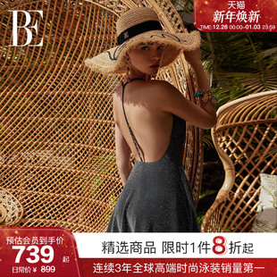 BE范德安小黑裙系列2025 小黑裙度假高级感绝美温泉 连体泳衣裙式